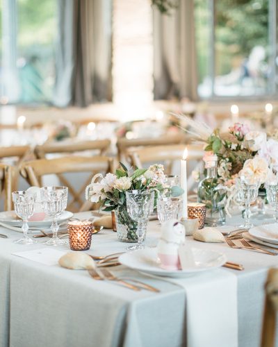 décoration table orangerie blanche fleur