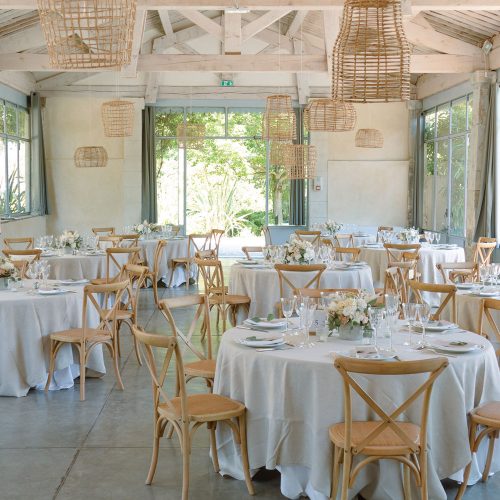 diner mariage orangerie blanche fleur