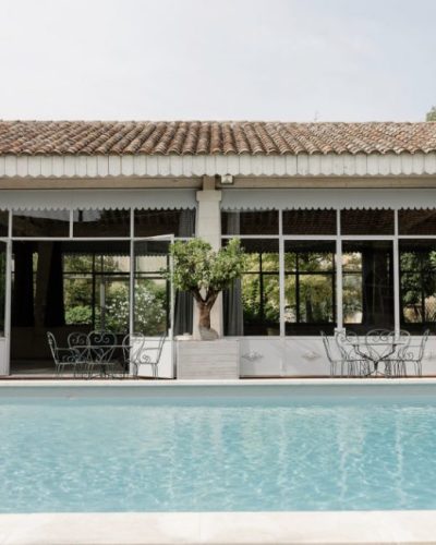 Piscine terrasse Blanche Fleur